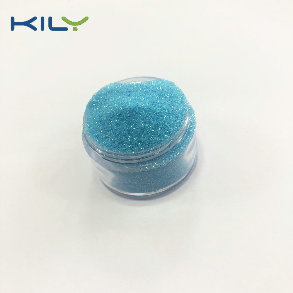 KILY Polyester Iridescent Glitter Blue Rainbow Cosmetic Glitter for Party C11