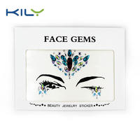 Fashions jewelry face crystal makeup sticker bulk buy from China KB-1077