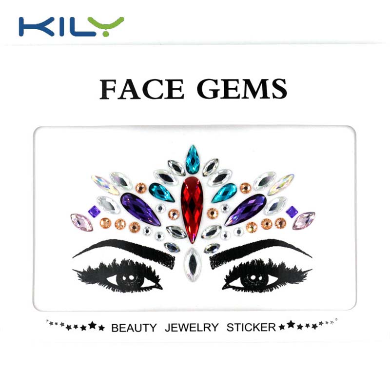 Festival face gems temporary tattoos face jewels KB-1158