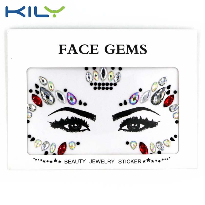 Mermaid face gems eye makeup sticker for face art decoration KB-1085