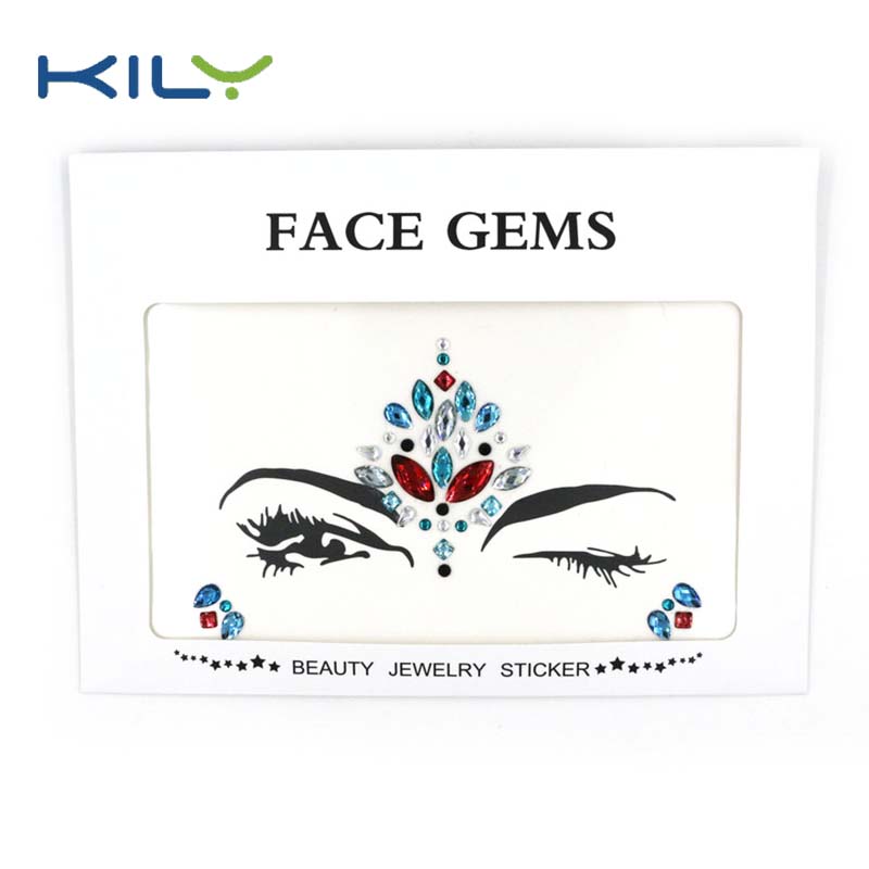 Stick on face jewels stickers for festival decoration KB-1003