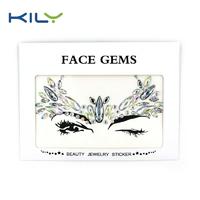 Temporary crystal face jewels sticker for music festival KB-1062
