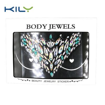 Custom cosmetics Carnival body breast  jewels sticker KB-3015