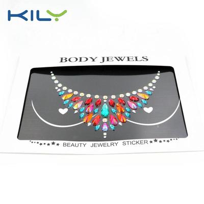 Boob gems sticker for festival adhesive body jewels sticker KB-3026
