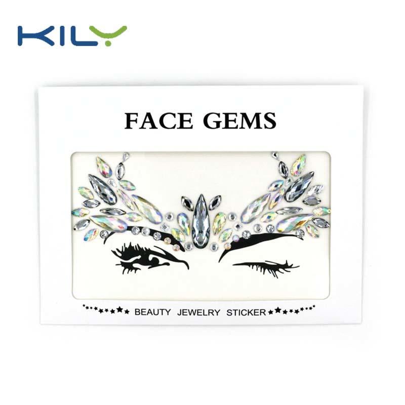 custom face diamantes sticker series for beach-1