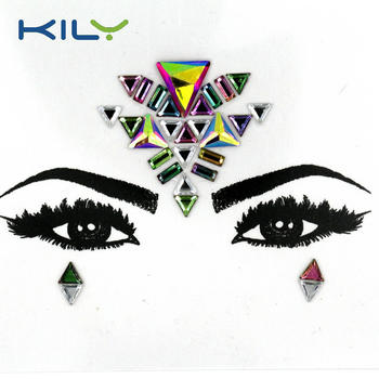 KILY Mermaid styles face gems Carnival designs body jewels sticker KB-1008