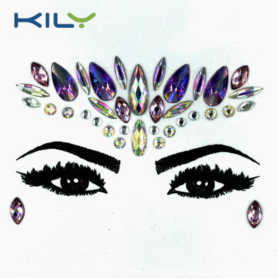 KILY high quality face gems party sticker for skin KB-1013