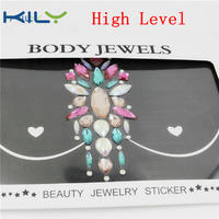 KILY Festival Chest Jewels Gemstone Breast Sticker for Party Decoration KB-3003