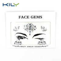KILY Carnival rhinestone face gems sticker for body decoration KB-1071