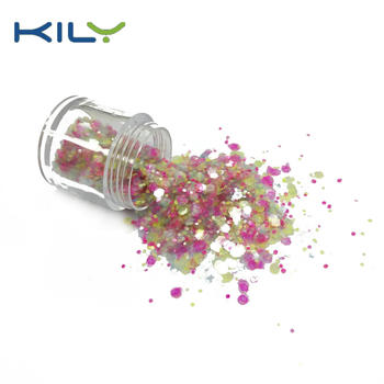 KILY Mixed Color Fine Glitter Cosmetic Chunky Glitter for Body CG38
