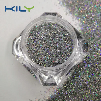 KILY Biodegradable Holographic Silver Glitter Laser Glitter for Body  LB100