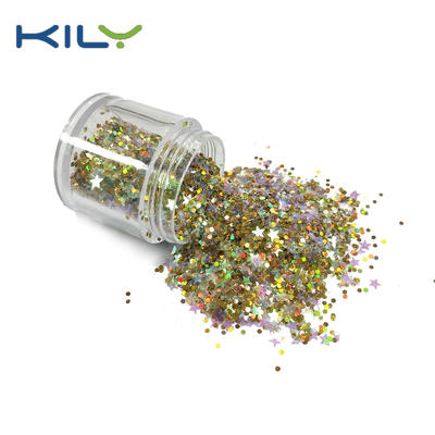 KILY 5g Pot Cosmetic Chunky Glitter Mix Color Glitter for Face CG55