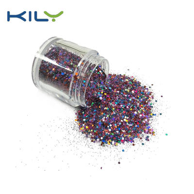 KILY Rainbow Color Chunky Glitter 10g Jars for Pride Day CG60