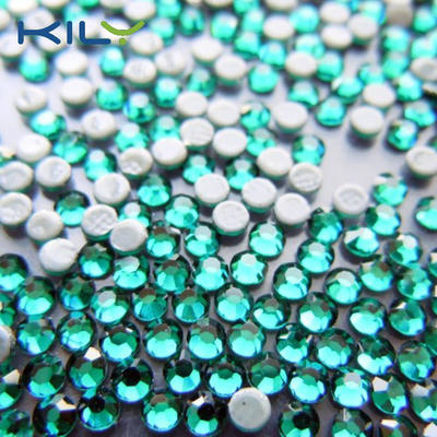 Top quality rhinestone SS6 emerald hot fix stone for clothes