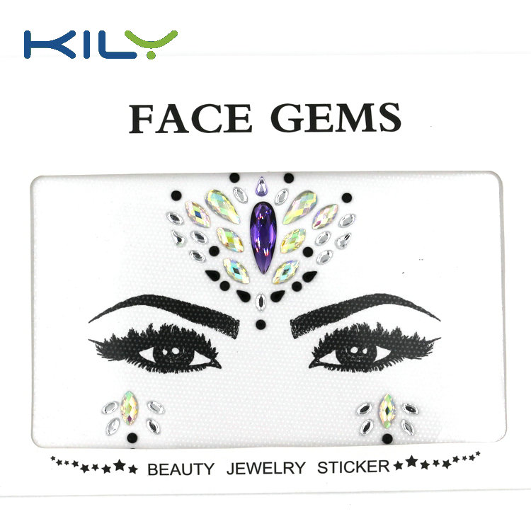 Rhinestone face gems self-adhesive jewels sticker KB-1148