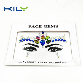 Crystal face body jewels sticker for festival makeup KB-1150