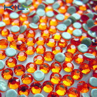 AAAA Excellent SS8 orange hot fix rhinestone iron on stone for motif