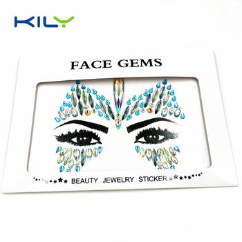Custom cosmetic mermaid face gems sticker diamond body jewels KB-1154