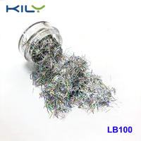 Tinsel shaped glitter cosmetic PET glitter for makeup